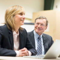 Julie Saram and Doug Clements at a professional development session