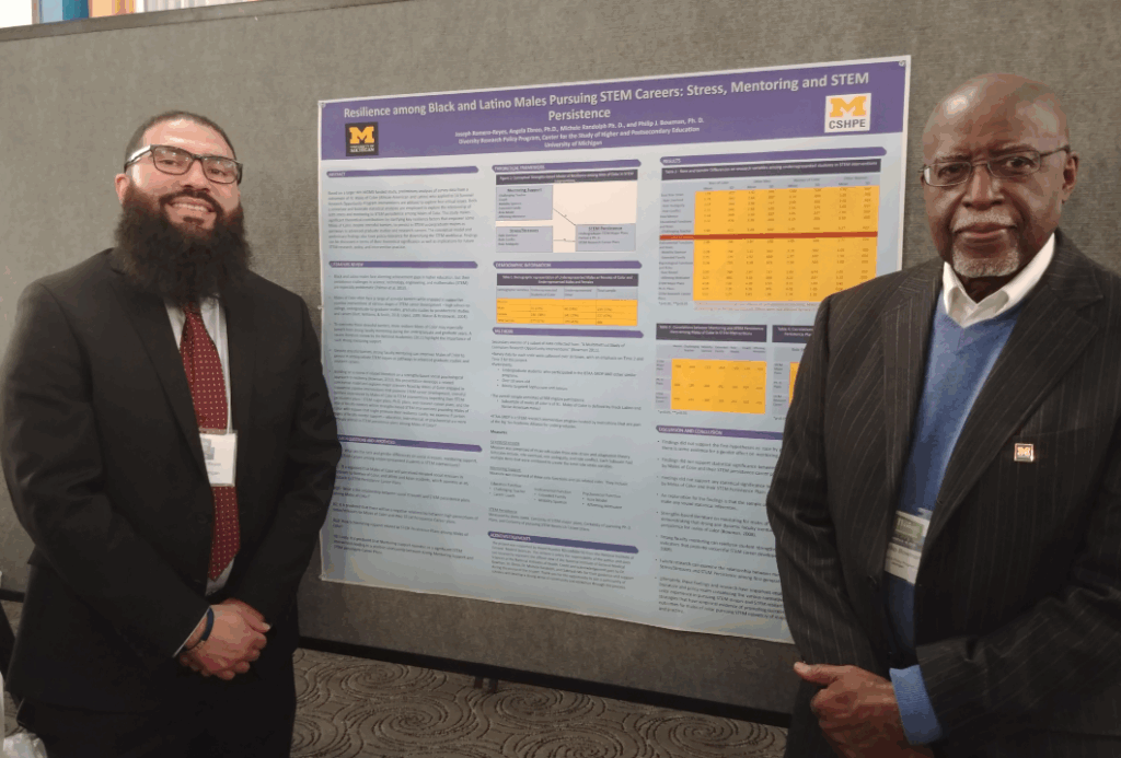Joseph Romero-Reyes and Dr. Bowman presenting Joseph's disseration
