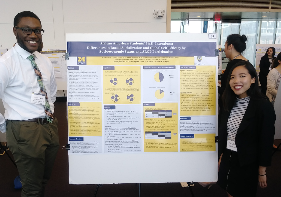 Winston Scott and Mandy Duong presenting their research