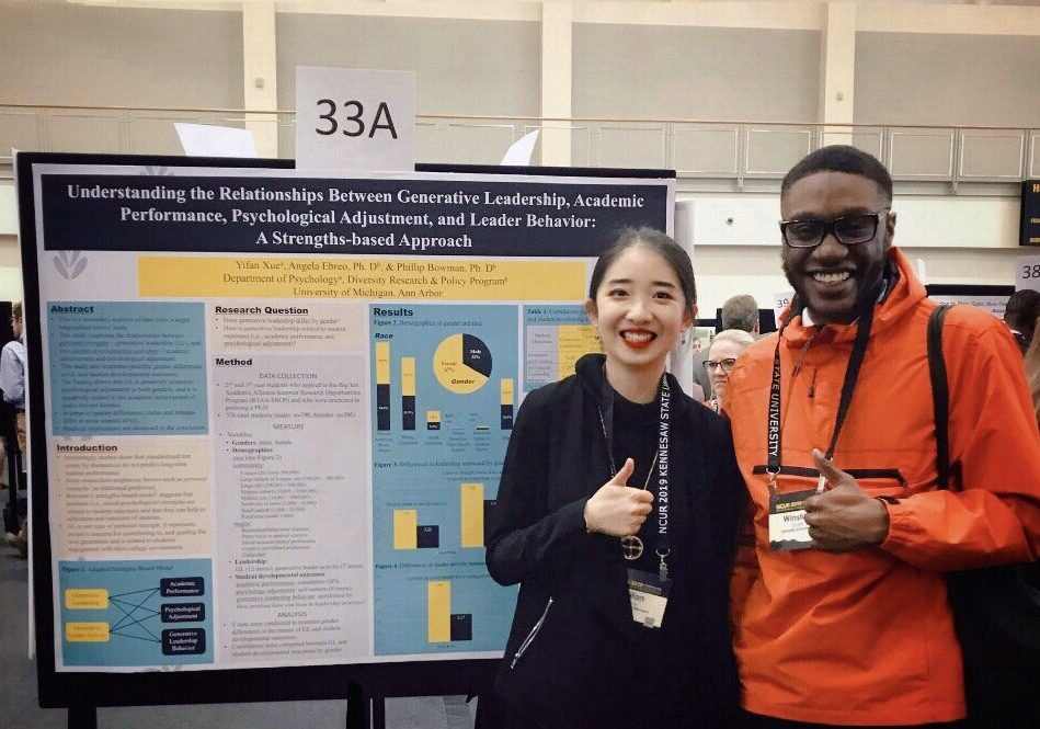 Yifan Xue and Winston Scott presenting their research